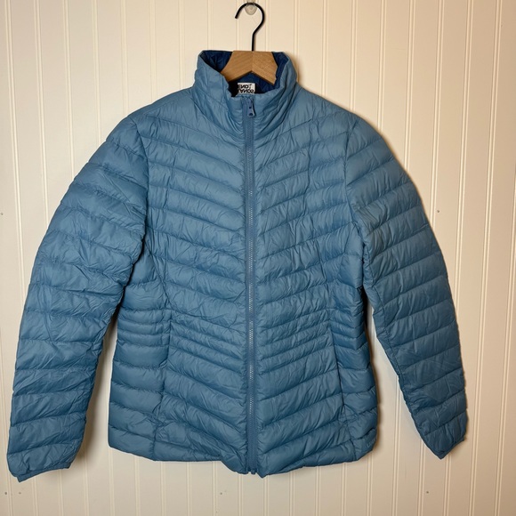 Lands’ End Womens Wanderweight Ultralight Packable Chevron Quilted Down Jacket M - Picture 2 of 13